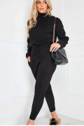 черный фото Женский костюм из тонкой вязки 9004916 купить в Одессе по оптовым ценам