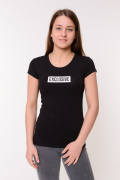 черный фото Женская футболка К9.0698 купить в Одессе по оптовым ценам