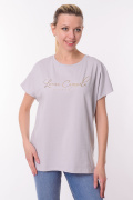 серый фото Женская футболка 900701 купить в Одессе по оптовым ценам