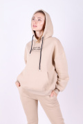 бежевый фото Женский спортивный костюм 00599 купить в Одессе по оптовым ценам