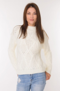 белый фото Женский свитер 4014 купить в Одессе по оптовым ценам
