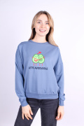 синий фото Женский свитшот 1017 купить в Одессе по оптовым ценам