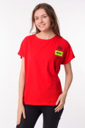 красный фото Женская футболка 900734 купить в Одессе по оптовым ценам