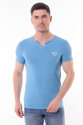 голубой фото Мужская футболка 1025 купить в Одессе по оптовым ценам