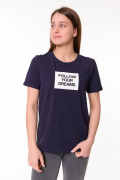 темно синий фото Женская футболка К9.0690 купить в Одессе по оптовым ценам