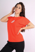 красный фото Женская футболка 1074 купить в Одессе по оптовым ценам