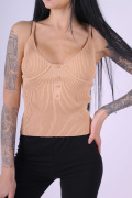 бежевый фото Женский топ 1399 купить в Одессе по оптовым ценам