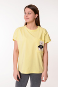 желтый фото Женская футболка К9.0681 купить в Одессе по оптовым ценам