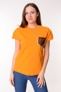 оранжевый фото Женская футболка K9.00719 купить в Одессе по оптовым ценам