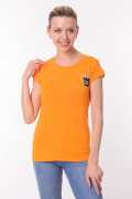 оранжевый фото Женская футболка 900628 купить в Одессе по оптовым ценам