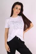 белый фото Женская футболка 1077 купить в Одессе по оптовым ценам
