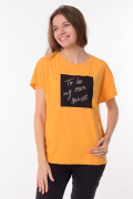 оранжевый фото Женская футболка 900732 купить в Одессе по оптовым ценам