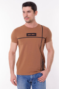 коричневый фото Мужская футболка 01004 купить в Одессе по оптовым ценам