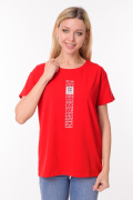 красный фото Женская футболка 900699 купить в Одессе по оптовым ценам