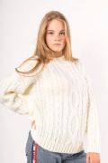 молочный фото Женский свитер 4018 купить в Одессе по оптовым ценам