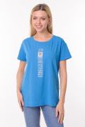 голубой фото Женская футболка 900699 купить в Одессе по оптовым ценам
