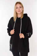 черный фото Женская толстовка 0378 купить в Одессе по оптовым ценам