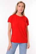красный фото Женская футболка 900705 купить в Одессе по оптовым ценам