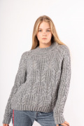 серый фото Женский свитер 4003 купить в Одессе по оптовым ценам