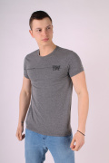 серый фото Мужская футболка 0632 купить в Одессе по оптовым ценам