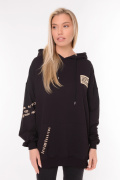 черный фото Женское худи 900591 купить в Одессе по оптовым ценам