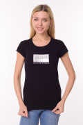 черный фото Женская футболка 900683 купить в Одессе по оптовым ценам