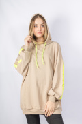 бежевый фото Женский свитшот К9.0587 купить в Одессе по оптовым ценам