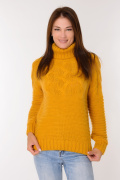 горчичный фото Женский свитер 4012 купить в Одессе по оптовым ценам