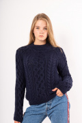 темно синий фото Женский свитер 4008 купить в Одессе по оптовым ценам