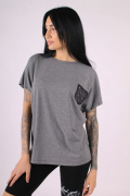 серый фото Женская футболка 900119 купить в Одессе по оптовым ценам