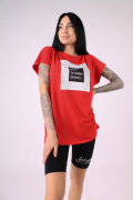 красный фото Женская футболка 900625 купить в Одессе по оптовым ценам