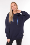 синий фото Женское худи К9.0577 купить в Одессе по оптовым ценам