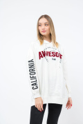 белый фото Женский свитшот К9.0590 купить в Одессе по оптовым ценам