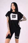 черный фото Женская футболка 900625 купить в Одессе по оптовым ценам