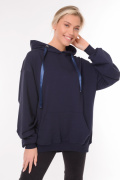 темно синий фото Женское худи 900575 купить в Одессе по оптовым ценам