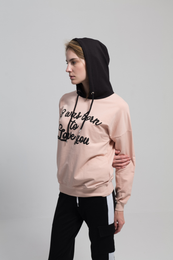 text_Женская толстовка K9.00633_photo фото Женская толстовка K9.00633 купить в Одессе по оптовым ценам